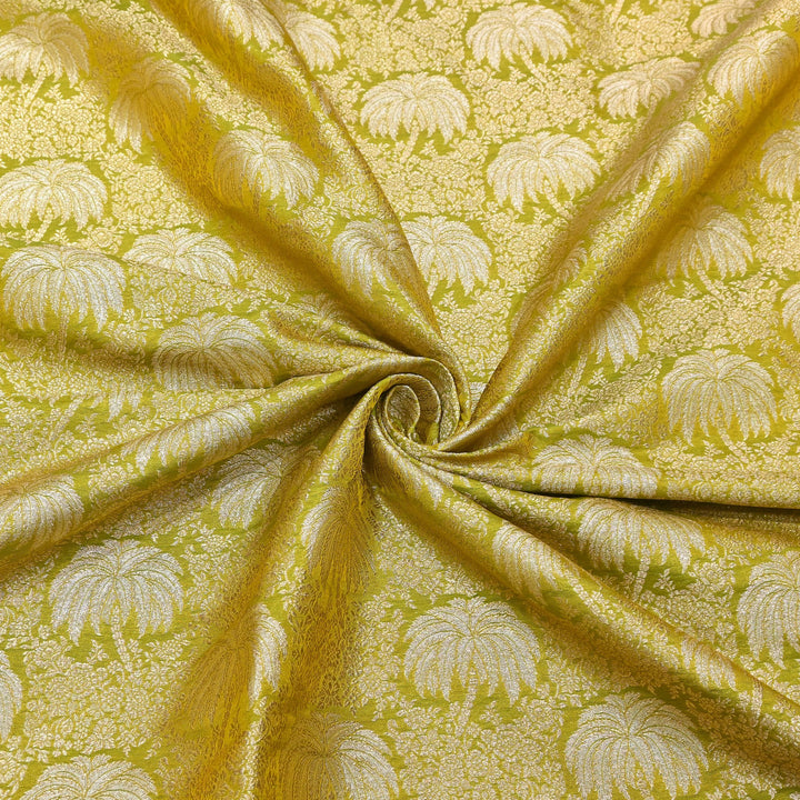 Silk Alfi Zari Brocade Fabric 44" | Luxury Traditional Designer Fabric | AS1856-10