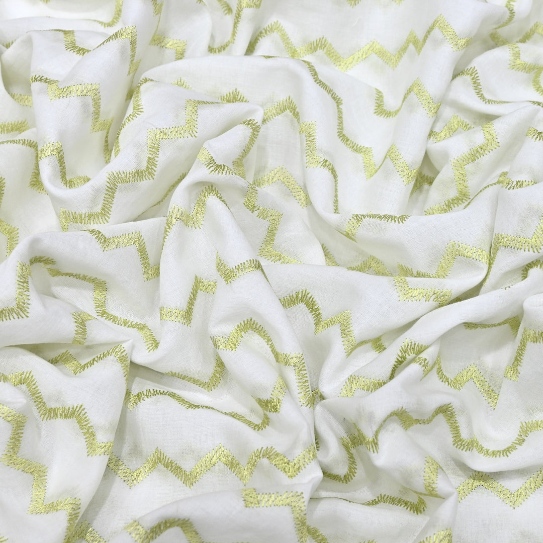 Mul Cotton Thread Embroidery Fabric – Designer Fabric- SN1169-02