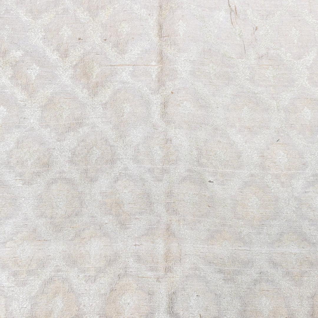 Pure Raw Silk Alfi Zari Brocade Fabric 44" | Luxury Traditional Designer Fabric | ASE001-03