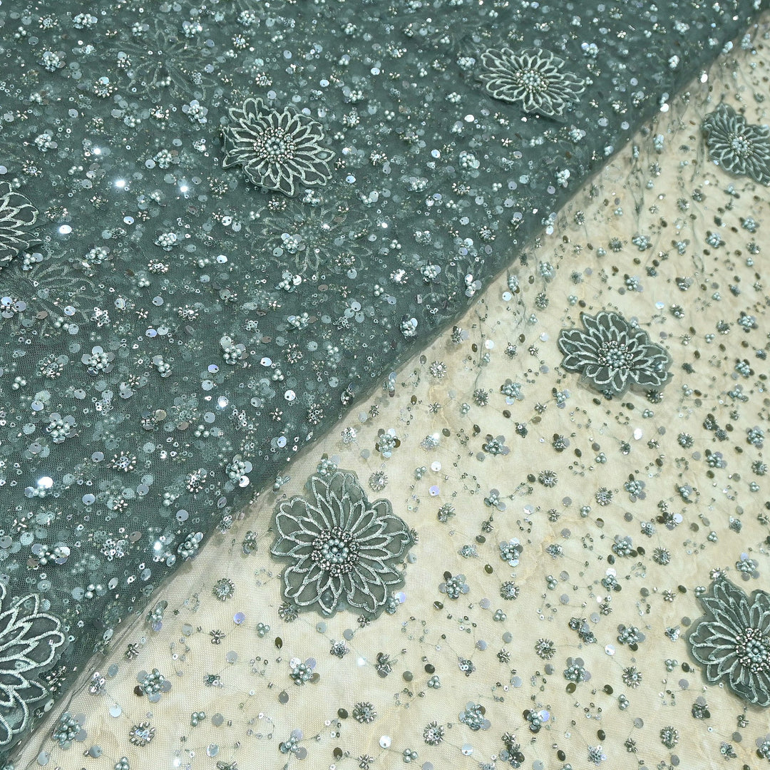 Premium Net Embroidery Fabric | Designer Net Imported Fabric | LTS001-2