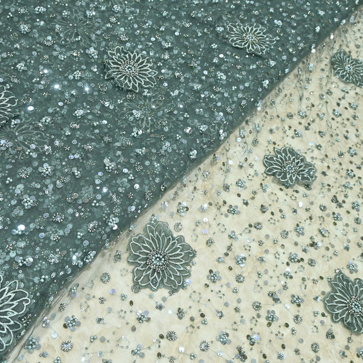 Premium Net Embroidery Fabric | Designer Net Imported Fabric | LTS001-2