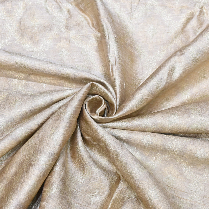 Pure Raw Silk Alfi Zari Brocade Fabric 44" | Luxury Traditional Designer Fabric | ASE001-03
