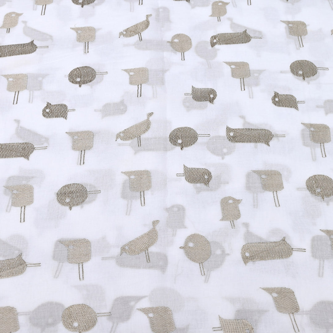 Mul Cotton Thread Embroidery Fabric – Designer Fabric- SN1167-04