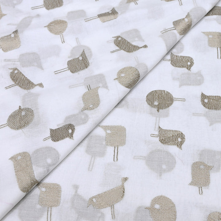 Mul Cotton Thread Embroidery Fabric – Designer Fabric- SN1167-04