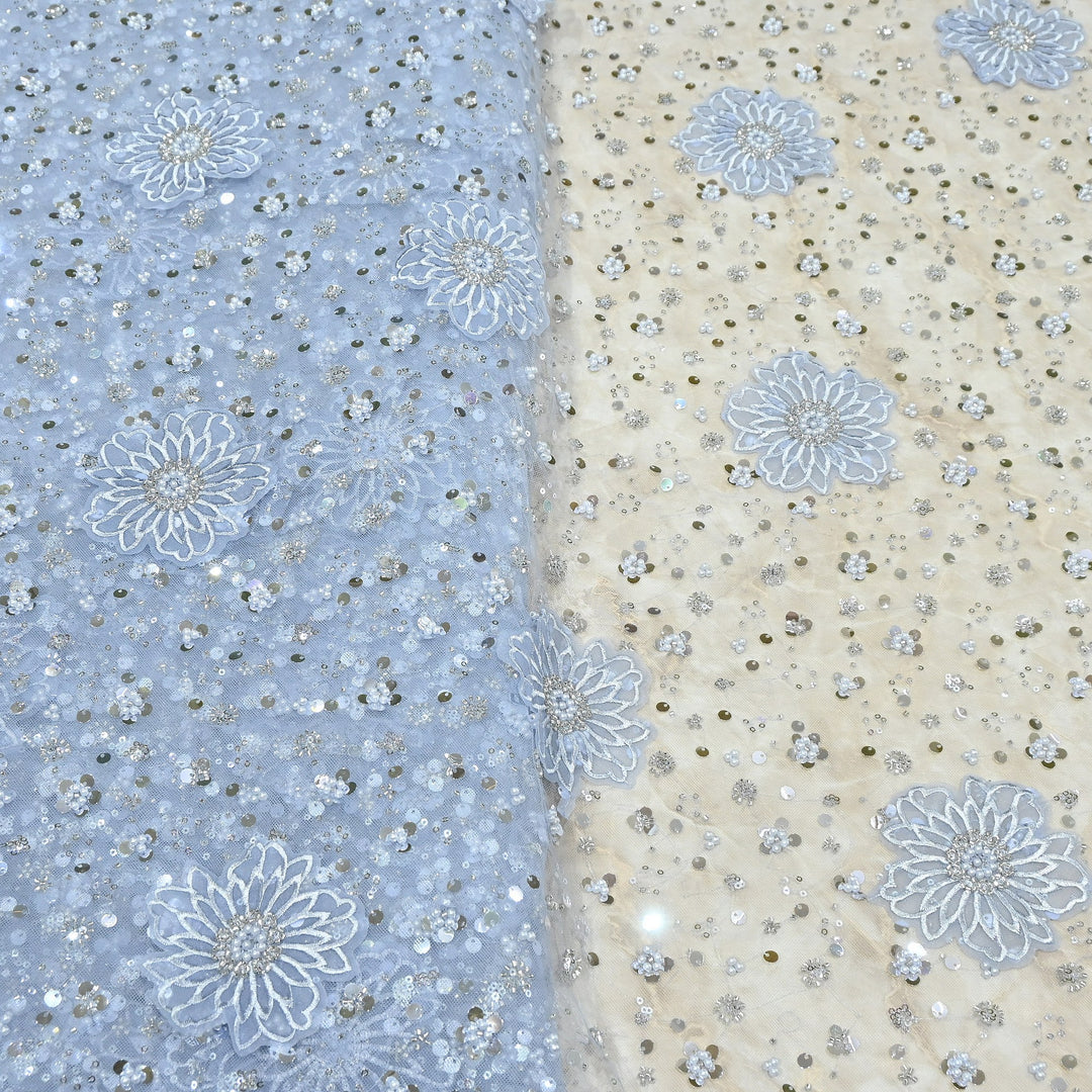Premium Net Embroidery Fabric | Designer Net Imported Fabric | LTS001-4