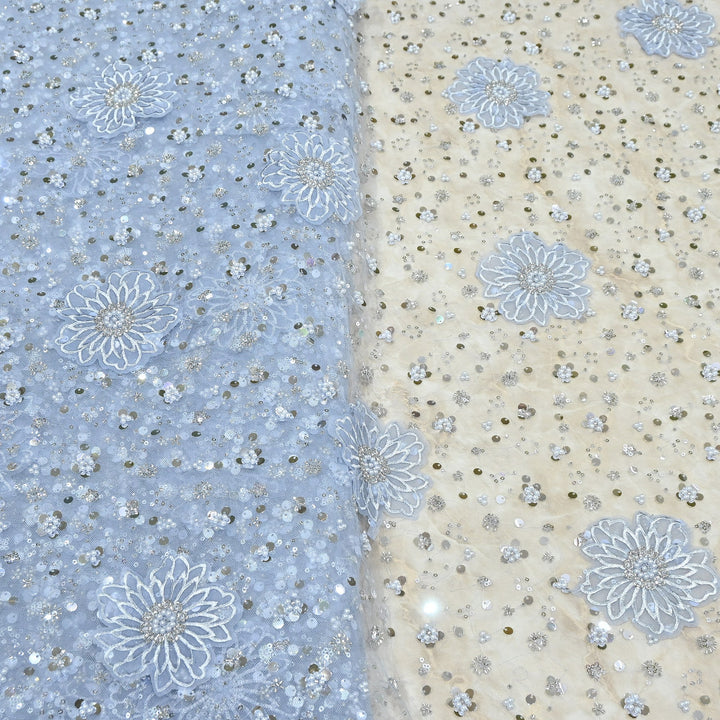 Premium Net Embroidery Fabric | Designer Net Imported Fabric | LTS001-4