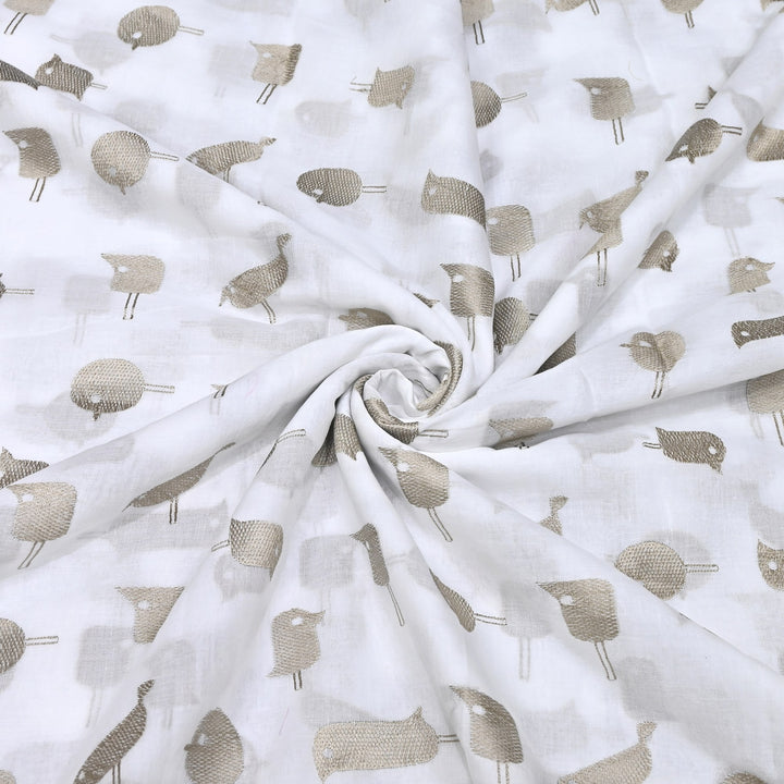 Mul Cotton Thread Embroidery Fabric – Designer Fabric- SN1167-04