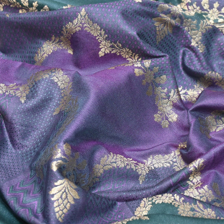 Handloom Katan Alfi Brocade Fabric 44" | Luxury Traditional Designer Fabric | RFC101-01