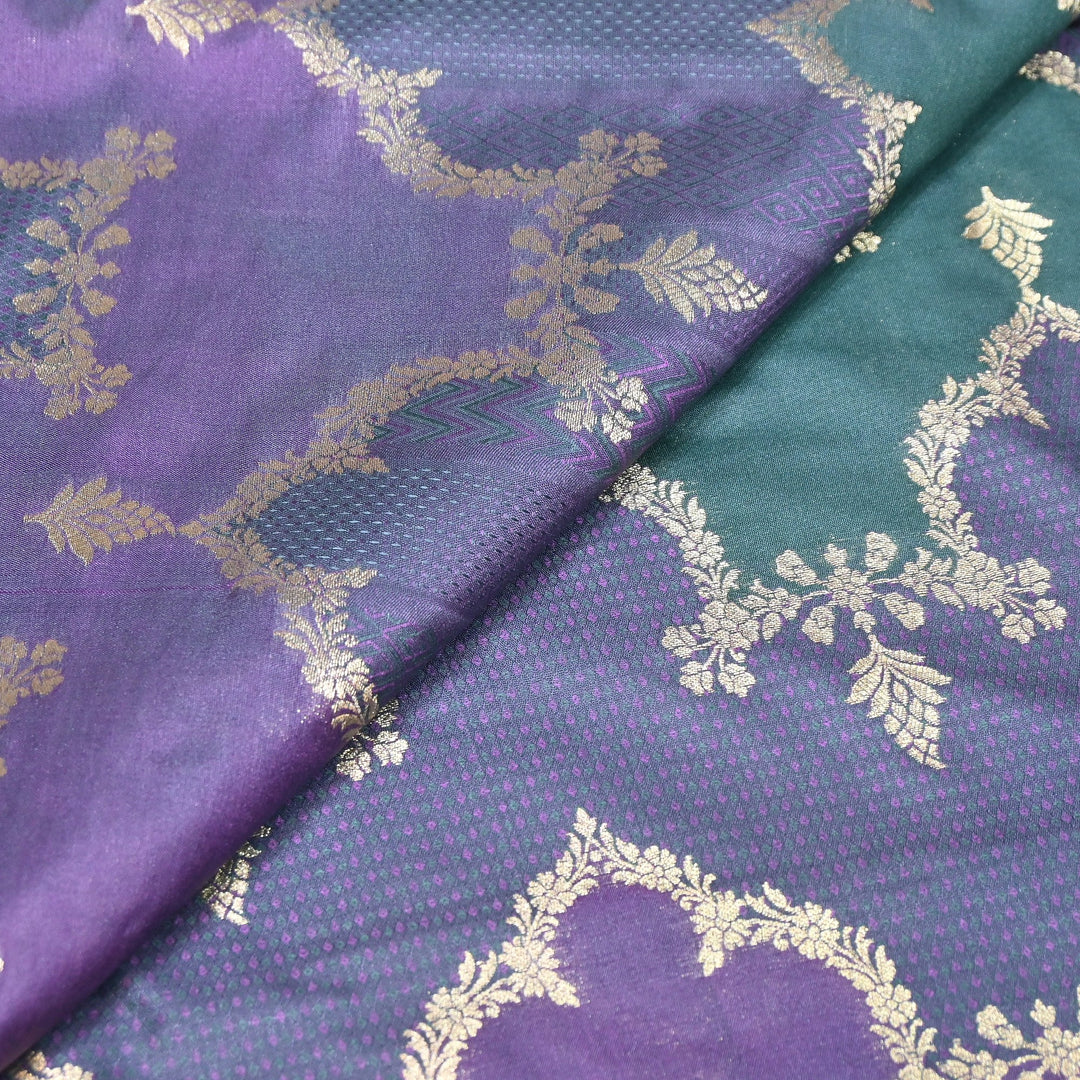 Handloom Katan Alfi Brocade Fabric 44" | Luxury Traditional Designer Fabric | RFC101-01