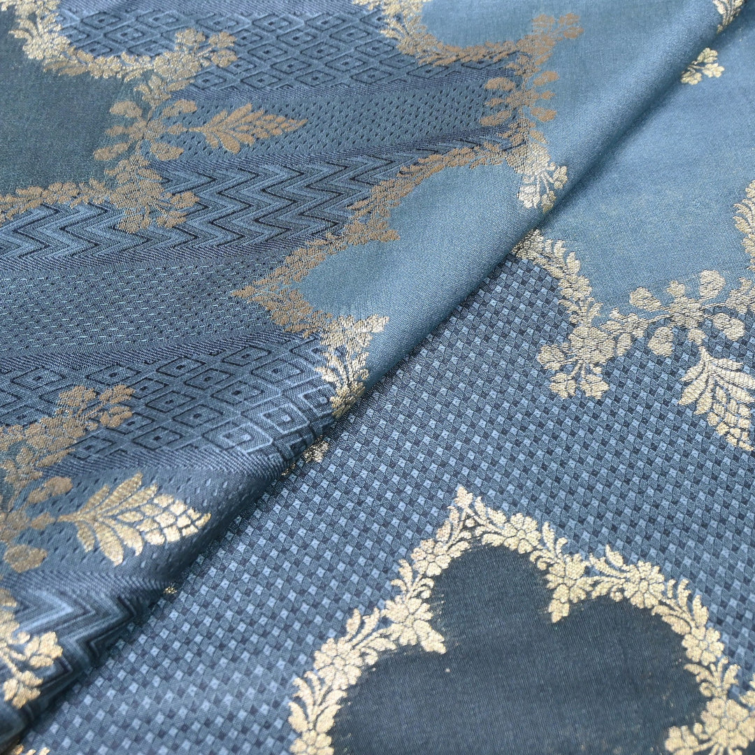 Handloom Katan Alfi Brocade Fabric 44" | Luxury Traditional Designer Fabric | RFC101-02