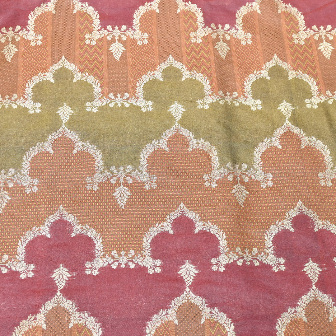 Handloom Katan Alfi Brocade Fabric 44" | Luxury Traditional Designer Fabric | RFC101-04