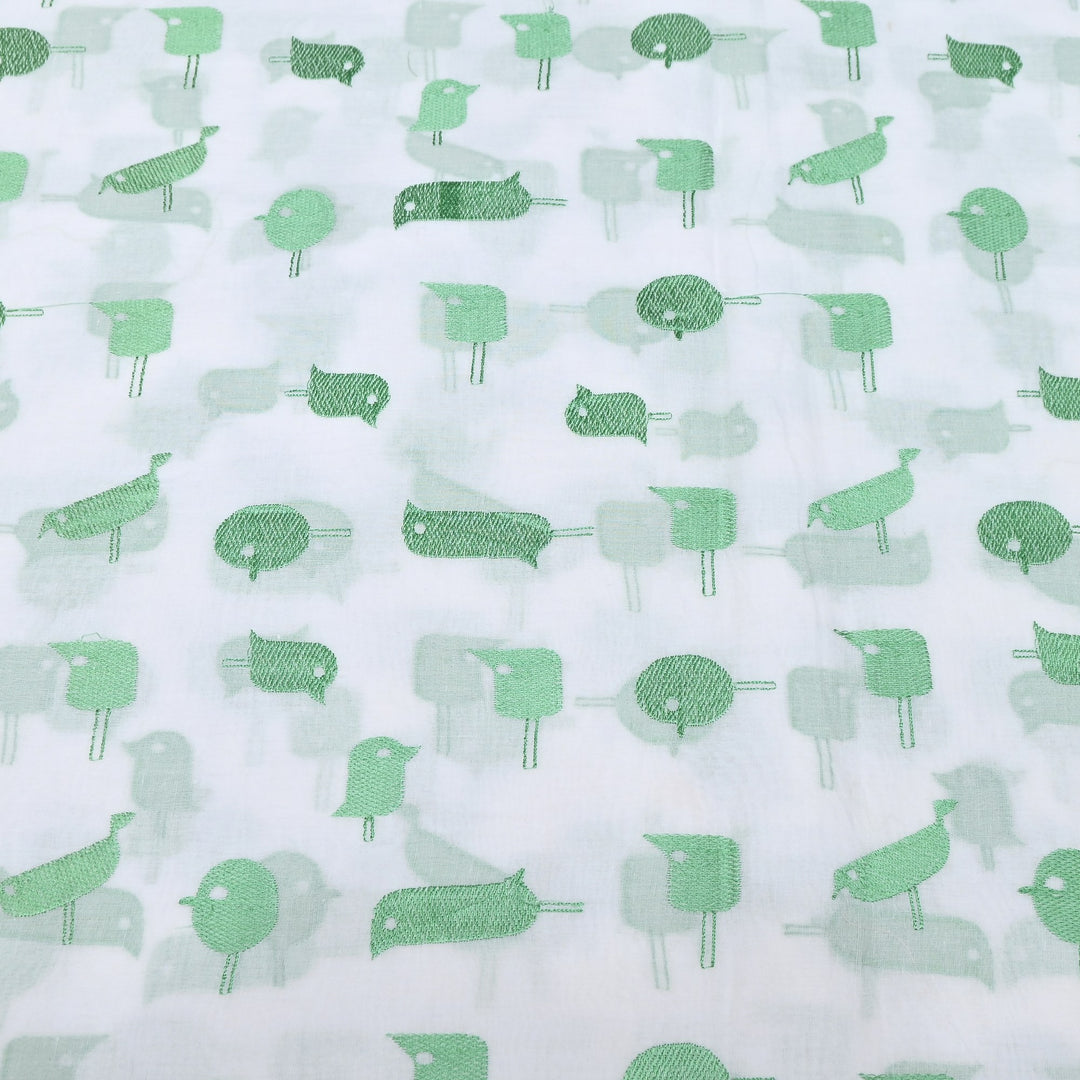 Mul Cotton Thread Embroidery Fabric – Designer Fabric- SN1167-02