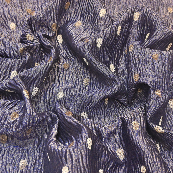 Pure Crush Tissue Zari Booti | Luxury Traditional Designer Fabric | ASE080-01