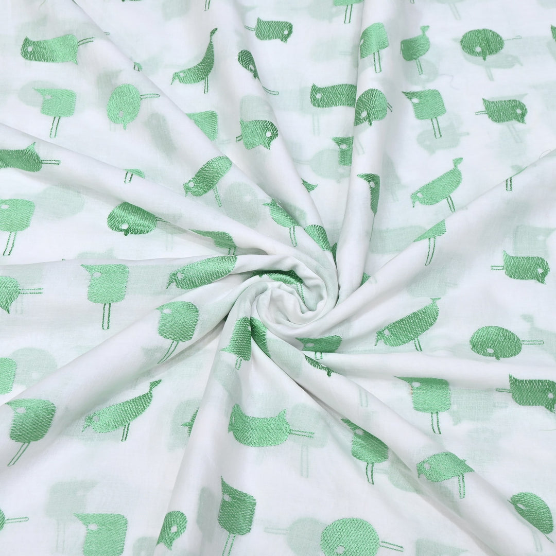Mul Cotton Thread Embroidery Fabric – Designer Fabric- SN1167-02