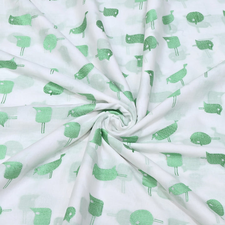 Mul Cotton Thread Embroidery Fabric – Designer Fabric- SN1167-02