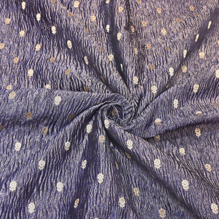 Pure Crush Tissue Zari Booti | Luxury Traditional Designer Fabric | ASE080-01