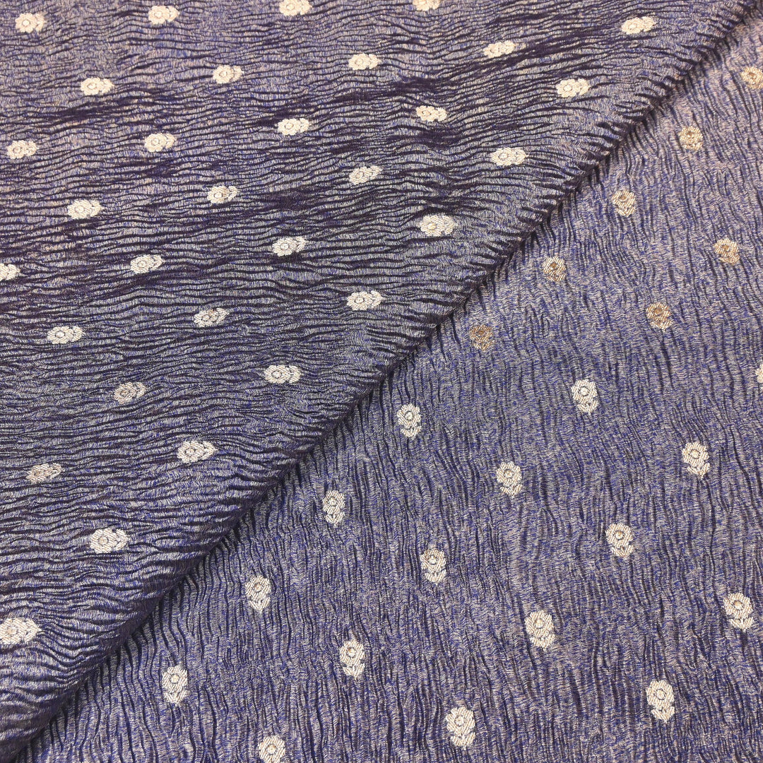 Pure Crush Tissue Zari Booti | Luxury Traditional Designer Fabric | ASE080-01