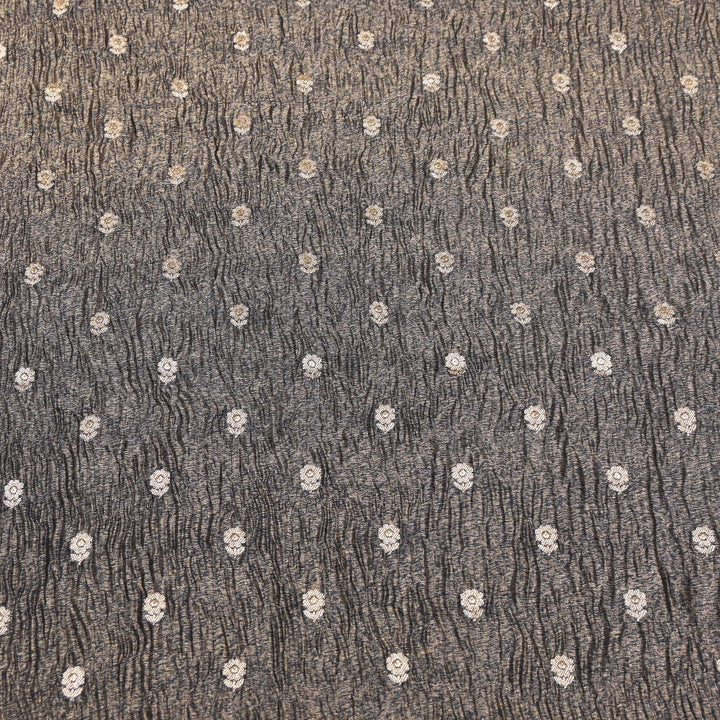 Pure Crush Tissue Zari Booti | Luxury Traditional Designer Fabric | ASE080-02