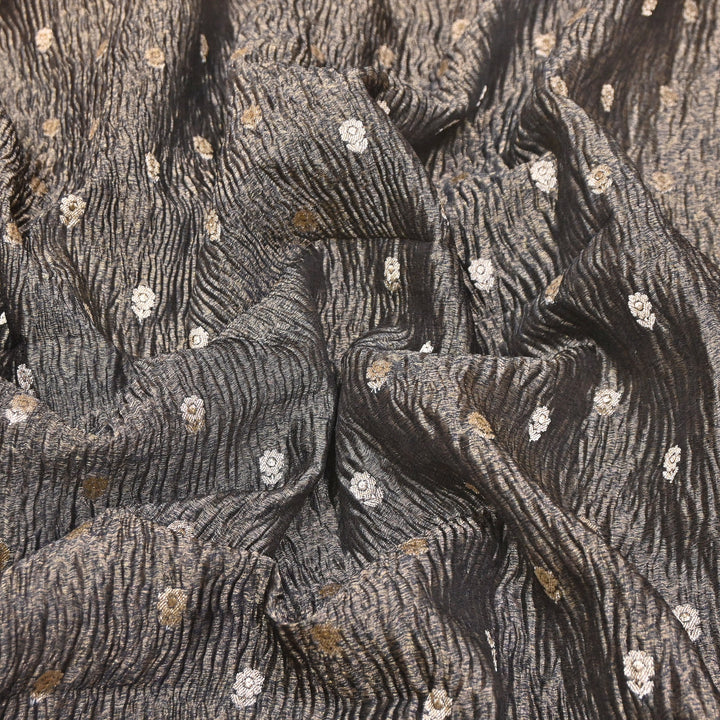 Pure Crush Tissue Zari Booti | Luxury Traditional Designer Fabric | ASE080-02