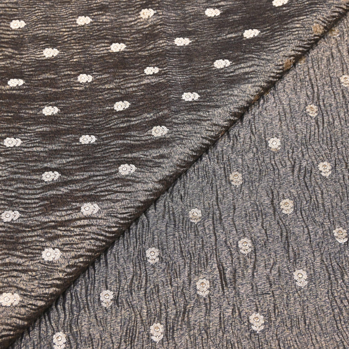 Pure Crush Tissue Zari Booti | Luxury Traditional Designer Fabric | ASE080-02