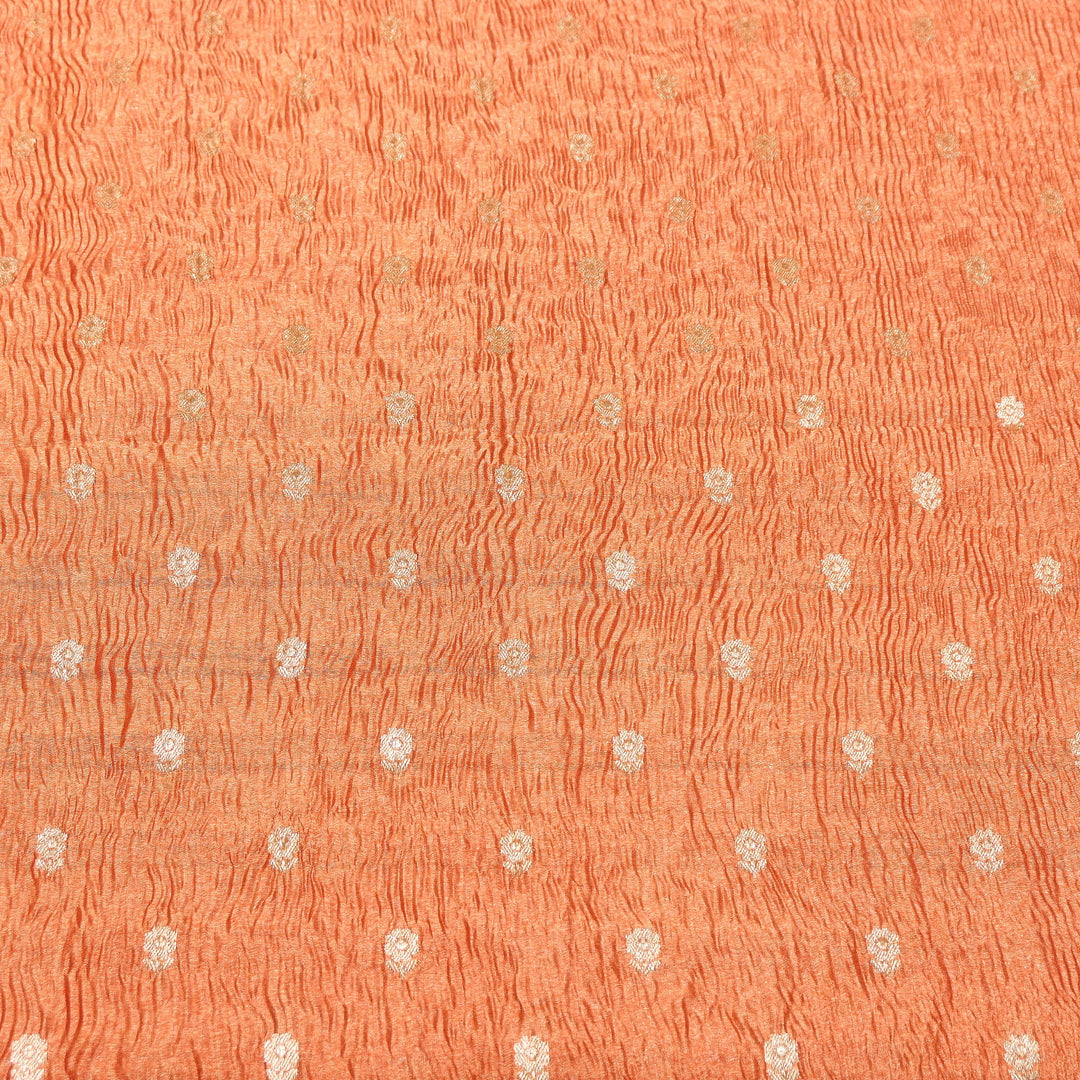 Pure Crush Tissue Zari Booti | Luxury Traditional Designer Fabric | ASE080-03