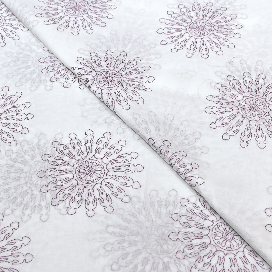 Mul Cotton Thread Embroidery Fabric – Designer Fabric- SN1165-05
