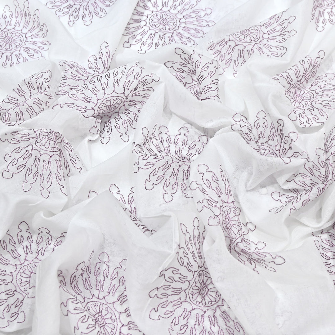 Mul Cotton Thread Embroidery Fabric – Designer Fabric- SN1165-05