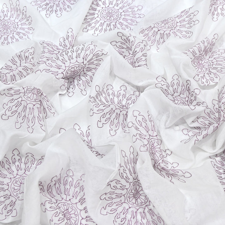 Mul Cotton Thread Embroidery Fabric – Designer Fabric- SN1165-05