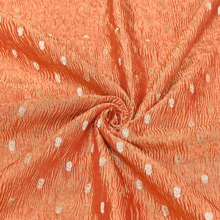 Pure Crush Tissue Zari Booti | Luxury Traditional Designer Fabric | ASE080-03