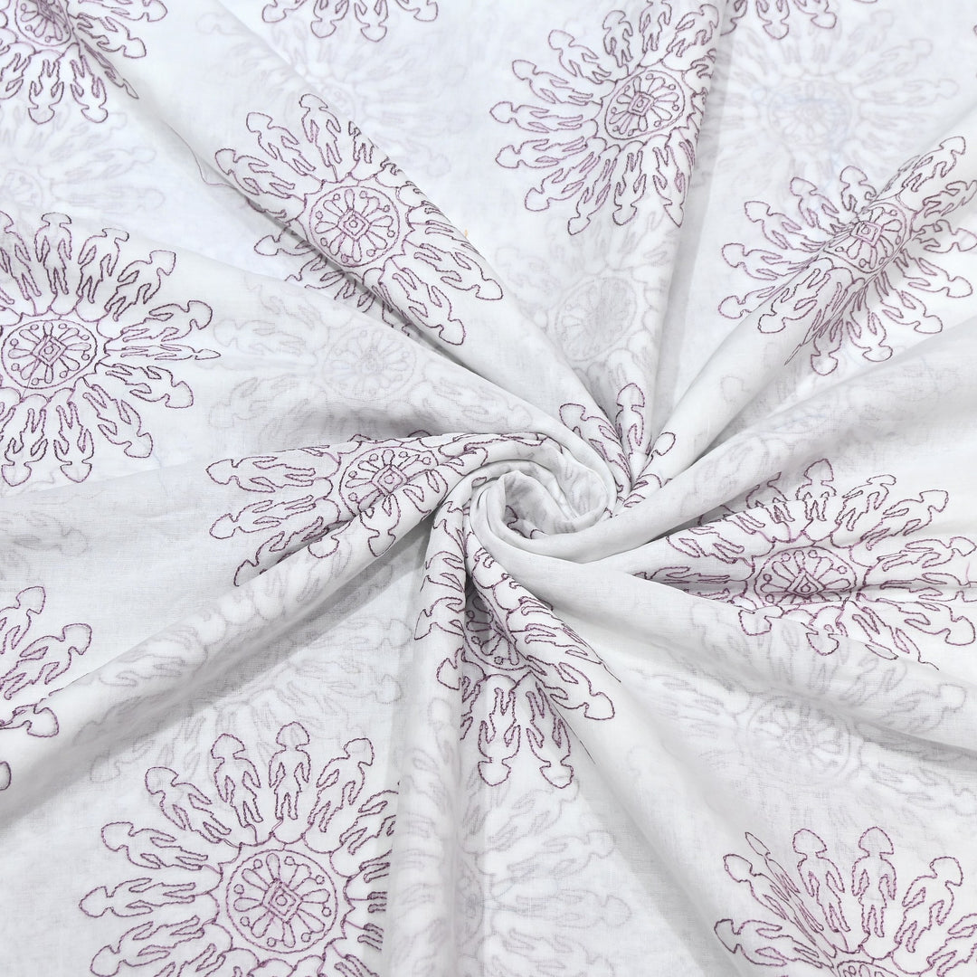 Mul Cotton Thread Embroidery Fabric – Designer Fabric- SN1165-05