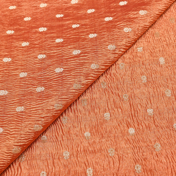 Pure Crush Tissue Zari Booti | Luxury Traditional Designer Fabric | ASE080-03