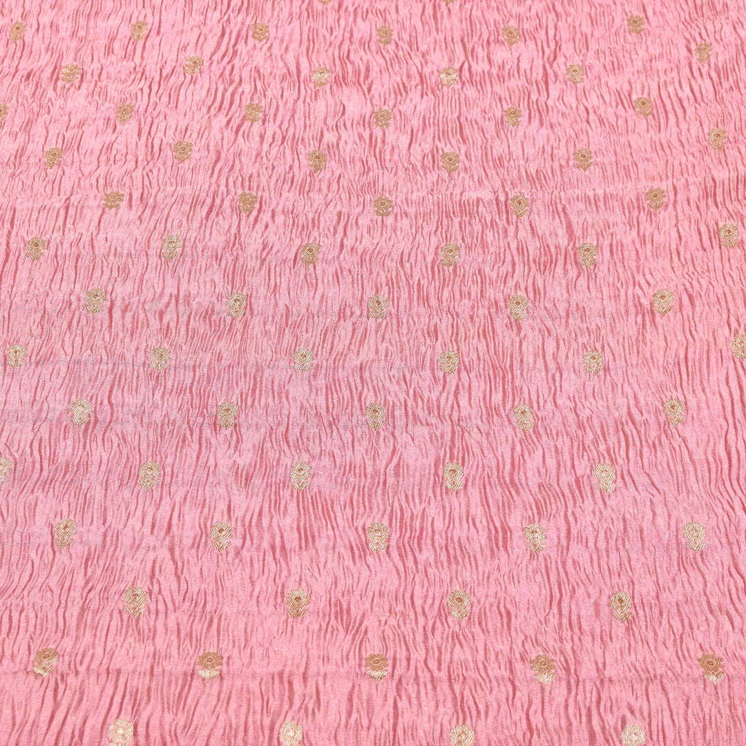 Pure Crush Tissue Zari Booti | Luxury Traditional Designer Fabric | ASE080-04
