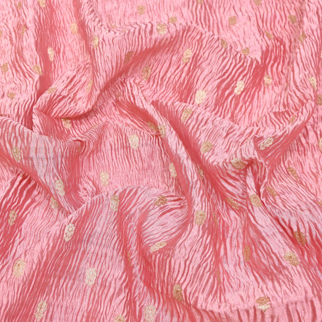 Pure Crush Tissue Zari Booti | Luxury Traditional Designer Fabric | ASE080-04