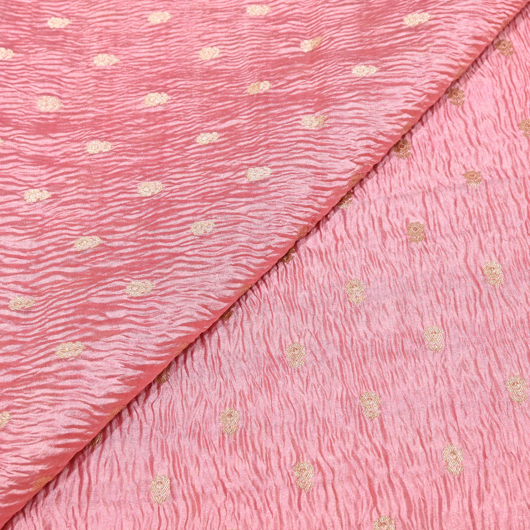 Pure Crush Tissue Zari Booti | Luxury Traditional Designer Fabric | ASE080-04