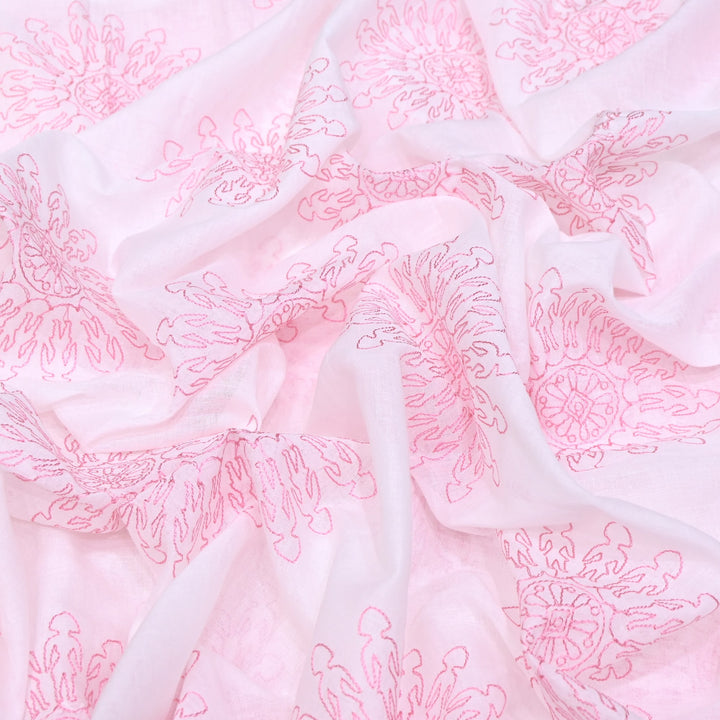 Mul Cotton Thread Embroidery Fabric – Designer Fabric- SN1165-02