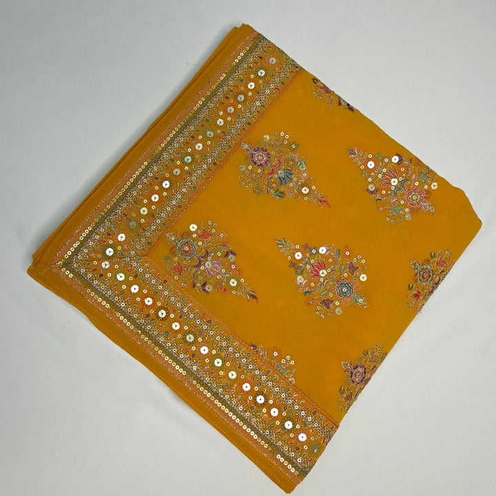 Georgette Zari Sequins Embroidery Dupatta