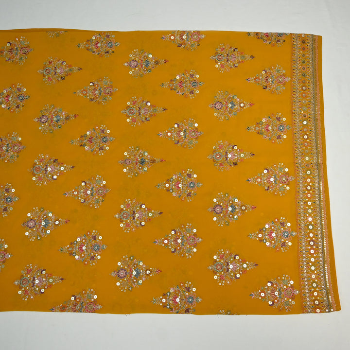 Georgette Zari Sequins Embroidery Dupatta