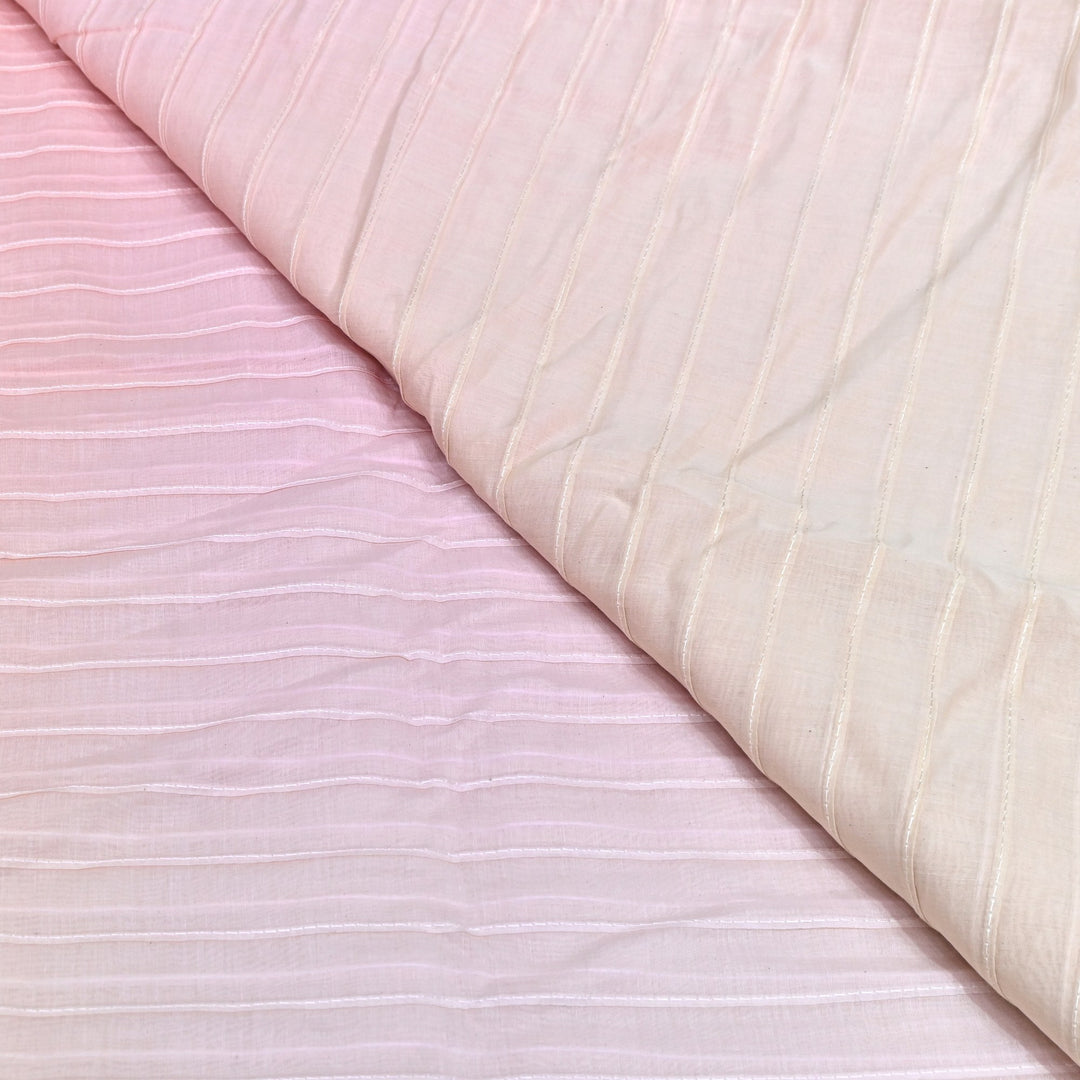 4D Shaded Mul Chanderi Pintex Fabric 44" – Soft Designer Summer Fabric-GP4100-4