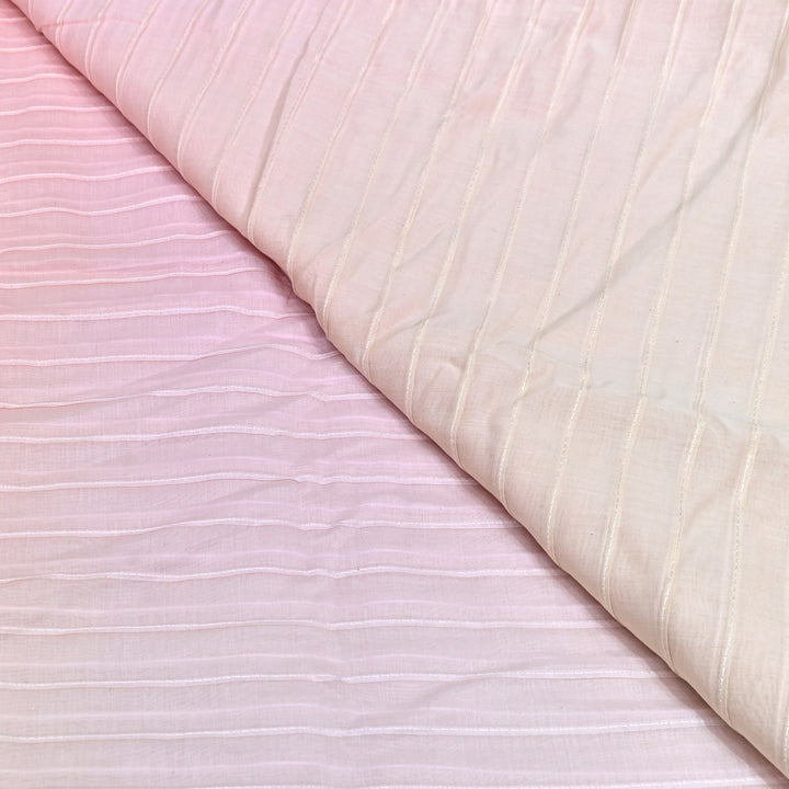 4D Shaded Mul Chanderi Pintex Fabric 44" – Soft Designer Summer Fabric-GP4100-4