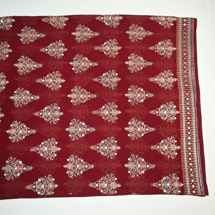 Georgette Zari Sequins Embroidery Dupatta