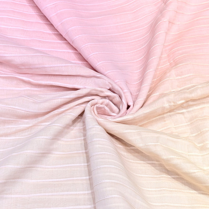 4D Shaded Mul Chanderi Pintex Fabric 44" – Soft Designer Summer Fabric-GP4100-4