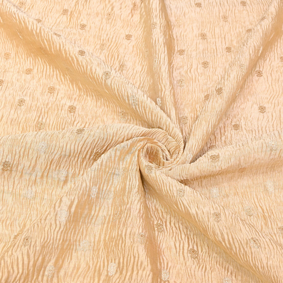 Pure Crush Tissue Zari Booti | Luxury Traditional Designer Fabric | ASE080-07
