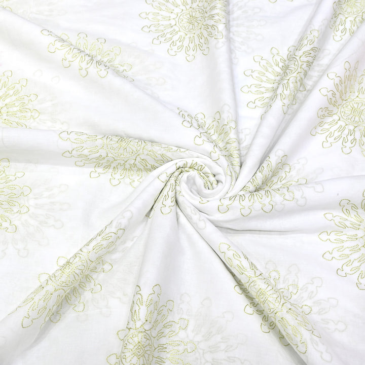 Mul Cotton Thread Embroidery Fabric – Designer Fabric- SN1165-04