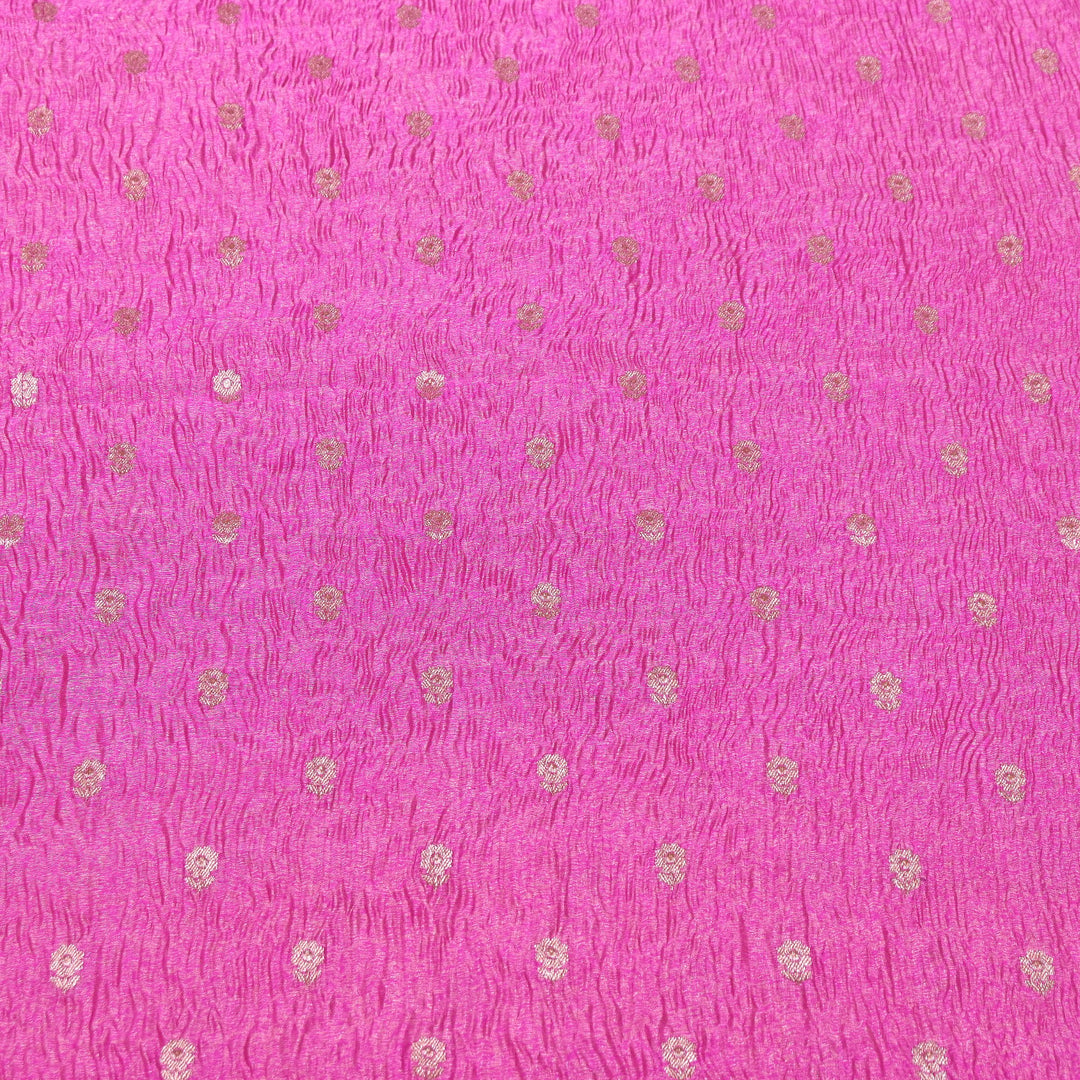 Pure Crush Tissue Zari Booti | Luxury Traditional Designer Fabric | ASE080-08