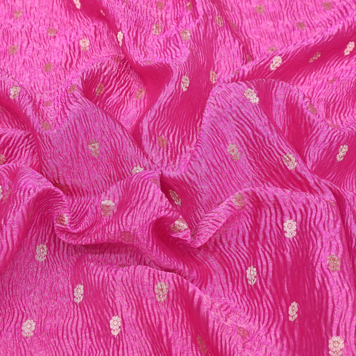 Pure Crush Tissue Zari Booti | Luxury Traditional Designer Fabric | ASE080-08