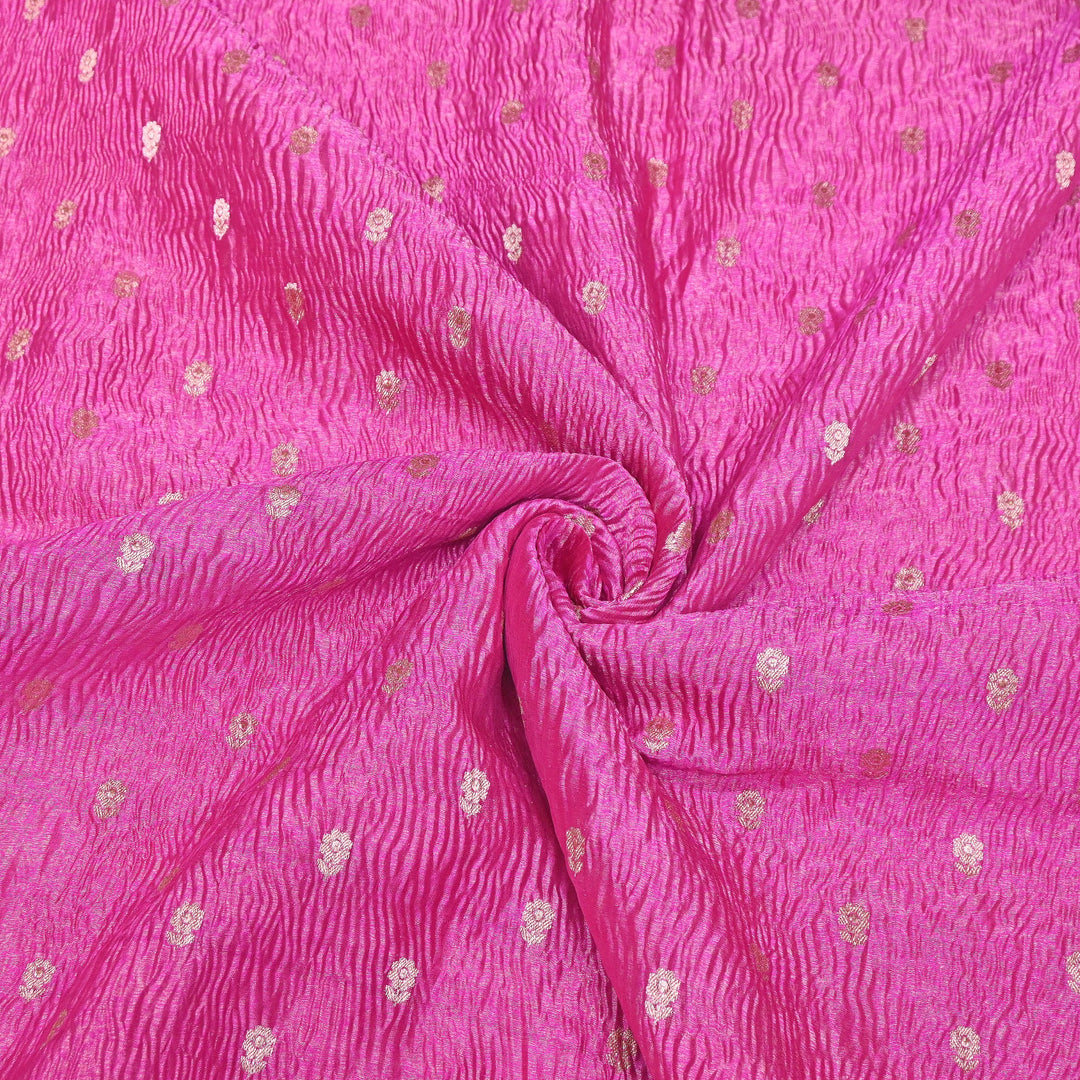 Pure Crush Tissue Zari Booti | Luxury Traditional Designer Fabric | ASE080-08