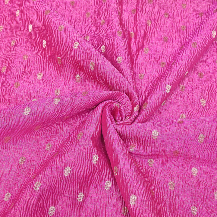 Pure Crush Tissue Zari Booti | Luxury Traditional Designer Fabric | ASE080-08