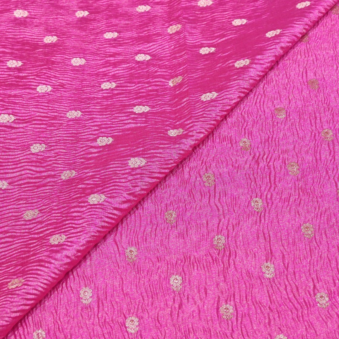 Pure Crush Tissue Zari Booti | Luxury Traditional Designer Fabric | ASE080-08