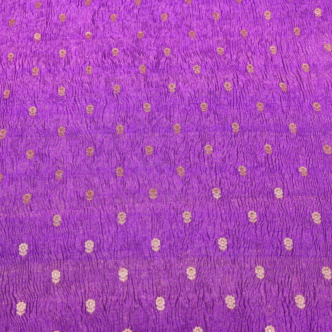 Pure Crush Tissue Zari Booti | Luxury Traditional Designer Fabric | ASE080-09