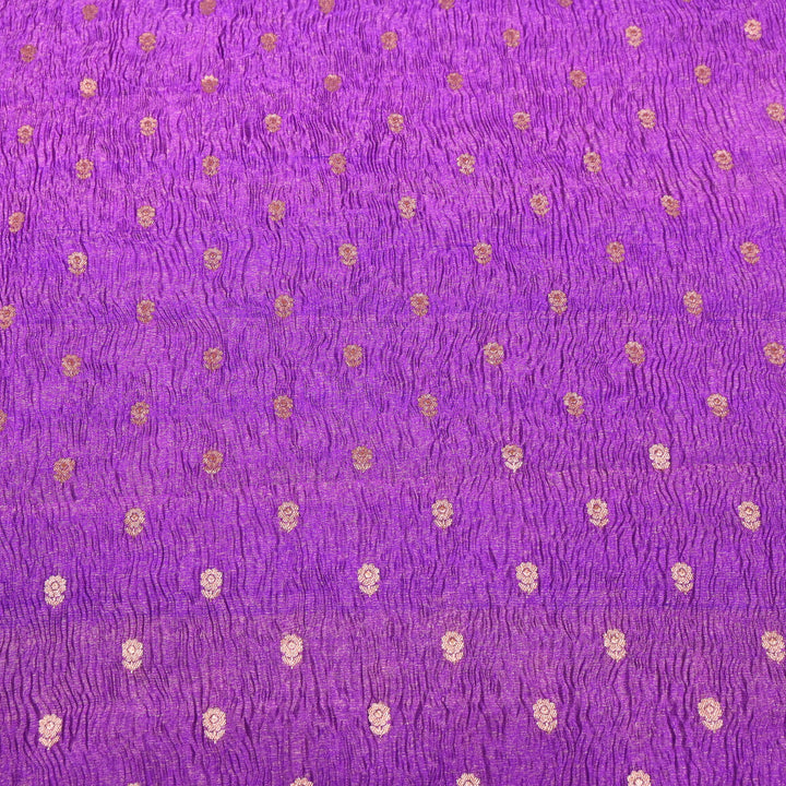Pure Crush Tissue Zari Booti | Luxury Traditional Designer Fabric | ASE080-09